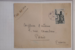 BB1 AEF     BELLE  LETTRE ++ 1949 PETIT BUREAU MOUSSORO  A PARIS  FRANCE ++ +AFF. INTERESSANT - Cartas & Documentos