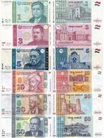 TAJIKISTAN 1 3 5 10 20 50 Somoni 1999 - 2021 UNC 6 Banknotes - Tadzjikistan