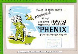 BUVARD : Assurance Vie Phenix Avion Cachet De Chalons Sur Marne - Bank & Insurance