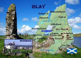 Scotland Isley Island Map New Postcard * Carte Geographique * Landkarte - Other & Unclassified