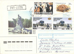Turkmenistan 1991, Airmail Cover Sent From Ashgabat To Cordoba, Argentina. Caj. 6 - Turkmenistan
