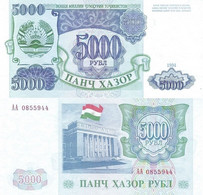 TAJIKISTAN 5000 Ruble 1994 P 9A UNC - Tadjikistan