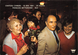 58-CHATEAU-CHINON- CAMPAGNE POUR L'ELECTION PRESIDENTIELLE 10 MAI 1981 A 20 HEURE FRANCOIS MITTERRAND - ELU - Chateau Chinon