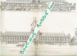 PLAN DESSIN 1897 PARIS 7° EXPOSITION UNIVERSELLE DE 1900 PALAIS DES ARMEES QUAI BRANLY ARCHITECTE - Parijs