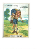 Chromo LA VIE DES SCOUTS Série I N°8 Félix Potin " Ma Collection " Circa 1930 Bien 50 X 40 Mm RRR - Félix Potin