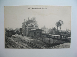 CPA Gare :  Londinières  -   La Gare - Londinières