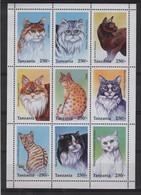 Tanzanie - N°1924 à 1932 - Faune - Chats - Cote 12.60€ - ** Neuf Sans Charniere - Tanzania (1964-...)