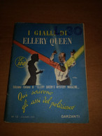 LIBRO I GIALLI DI ELLERY QUEEN N.12 DICEMBRE 1950 GARZANTI - Policíacos Y Suspenso