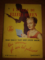 LIBRO I GIALLI DI ELLERY QUEEN N.26 FEBBRAIO 1952 GARZANTI - Thrillers