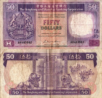 Hong Kong / 50 Dollars / 1988 / P-193(b) / VF - Hong Kong