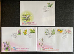 FDC Taiwan 2017-2018  Wild Orchids Stamps -(I),(II) ,(III)  Orchid Flower Post - FDC