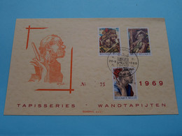 TAPISSERIES - WANDTAPIJTEN N° 75 - 1969 > Stamp Charleroi 20-9-1969 ( Format +/- 19 X 12 Cm. ) Blanco Rug ( Ecophil ) ! - 1961-1970