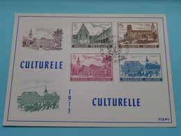 CULTURELE 1973 CULTURELLE ( 70 Fr.) > ( Format +/- 20 X 14,5 Cm. ) Blanco Rug ! - 1961-1970