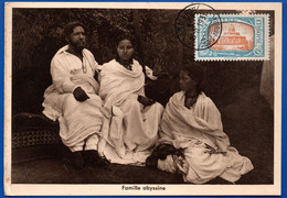 1034.ETHIOPIA 1930'S REAL PICTURE POSTCARD.FAMILY SC. 126  C.T.O. - Etiopia