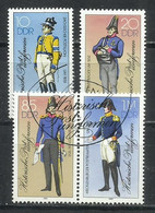 7331-ALEMANIA DEMOCRATICA DDR SERIE COMPLETA UNIFORMES DE CORREOS 1986 Nº 1620/3. - Gebraucht