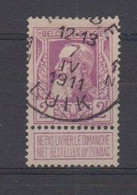 BELGIË - OPB - 1905 - Nr 80 - T4 R (LIEGE/LUIK 1N) - COBA + 1.00 € (+125%) - 1905 Barbas Largas