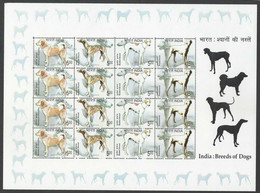 India 2005 Breed Of Dogs Se-tenant Sheetlet MNH - Nuevos