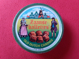 ANTIGUA LATA METÁLICA OLD TIN STORAGE VINTAGE ZAANSE BALLETJES OLD DUTCH CANDIES ZAANDAM HOLLAND THE NETHERLANDS HOLANDA - Cans