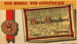 Buvard -   Vin Noble, Vin Généreux  VIN DES CHEVALIERS Généreux - Other