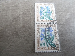 Fleurs Des Champs - Myosotis - 30c. - Yt Taxe 99 - Brun, Vert Foncé Et Outremer - Double Oblitérés - Année 1964 - - 1960-.... Usati