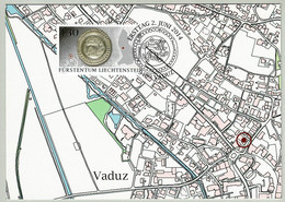Liechtenstein 2014, Maximumkarte Münzen / Monnaie / Coins, Pfennig, Archäologie / Archéologie / Archaeology - Archaeology