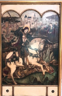 Art Painting   Painting Of Saint George Killing The Dragon, Spanish Painting In Oil On Plywood, - Religiöse Kunst