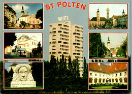 36494 - Niederösterreich - St. Pölten , Herrenplatz , Synagoge , WIFI , Traisenbrücke , Mehrbildkarte - Nicht Gelaufen - St. Pölten