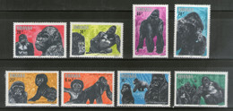 Rwanda 1983 Mountain Gorilla Monkey Wildlife Sc 1158-65 MNH # 3534 - Gorilas