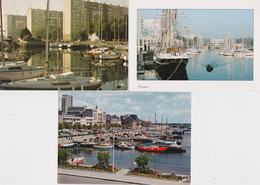 Ci - Lot De 3 CPM LORIENT - Port De Plaisance (dont Carte Rare Avec Le Belem) - Lorient