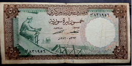 SYRIA ,SYRIE, 50 Syrian Pounds, 1973, F. - Syria