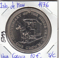 E5293 MONEDA ISLA DE MAN 1 CORONA SIN CIRCULAR 1976 10 - Other Coins