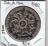 E5300 MONEDA ISLA DE MAN 1 CORONA SIN CIRCULAR 1980 10 - Other Coins