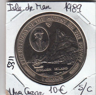 E5311 MONEDA ISLA DE MAN 1 CORONA SIN CIRCULAR 1989 10 - Other Coins