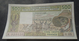 WEST AFRICAN ,  P 706Kl ,  500 Francs , 1990 , EF - West African States