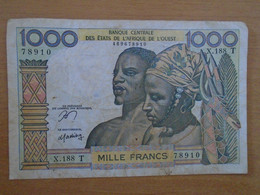 WEST AFRICAN ,  P 803Tn,  1000 Francs , ND 1978 , Used - États D'Afrique De L'Ouest