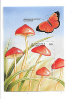 St Vincent Grenadines 1998 Mushrooms Fungi Butterfly S/S MNH - St.Vincent & Grenadines