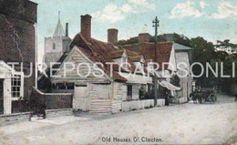 OLD HOUSES GREAT CLACTON OLD COLOUR POSTCARD ESSEX - Clacton On Sea