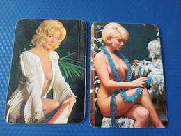 2 Items Lot / Spanish CALENDRIER DE POCHE EROTIQUE FEMME NU- Pretty Girl - POCKET Calendar -1976- Erotic - SEXY - NUDE - Small : 1971-80