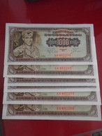 YUGOSLAVIA,  P 75 ,  1000 Dinara , 1963 , Almost UNC  Presque Neuf , 10 Notes - Yugoslavia
