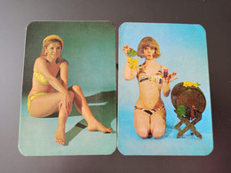 2 Items Lot / Spanish CALENDRIER DE POCHE EROTIQUE FEMME NU- Pretty Girl - POCKET Calendar -1971- Erotic - SEXY - NUDE - Small : 1971-80