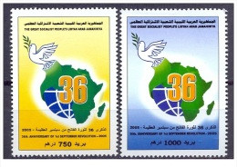 2006-Libya-- The 36th Anniversary Of The Revolution –Dove- Complete Set 2V. – MNH** - Libya