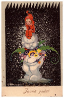 1930 Italia Italy Menoross Nr. 3039 Vintage Postcard New Year - Otros & Sin Clasificación