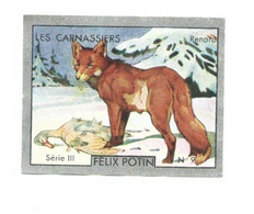 Chromo Animaux Les Carnassiers Le Renard Pub: Félix Potin "Ma Collection" Circa 1930 Bien 50 X 40 Mm RRR - Félix Potin