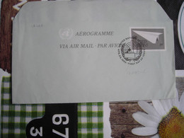 1982 Aérogramme Nations-Unies UN Paper Aeroplane Avion En Papier, 1er Jour FDC - Luchtpost