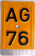 Velonummer Mofanummer Aargau AG 76 - Number Plates