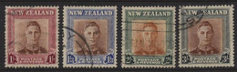 New Zealand (J04) 1947 King George VI. 1s. To 3s. Values. Used. Hinged - Used Stamps