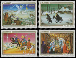 1071/1074** - Noël / Kerstmis / Weihnachten / Christmas - 1980 - ZAÏRE - Schilderijen