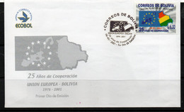 BOLIVIA - 2001 - EUROPEAN CO OPERATION  ILLUSTRATED FDC - Bolivia