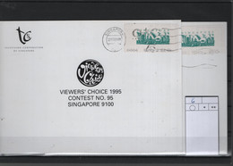 Singapur Michel Cat.-No. ATM Used 6 Covers -12- Diff - Singapur (1959-...)