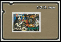 BL46**(1075) - Noël / Kerstmis / Weihnachten / Christmas - 1980 - ZAÏRE - Quadri